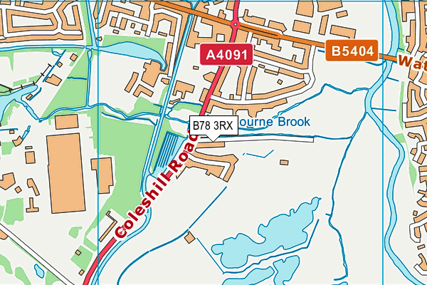 New Mill Lane map (B78 3RX) - OS VectorMap District (Ordnance Survey)