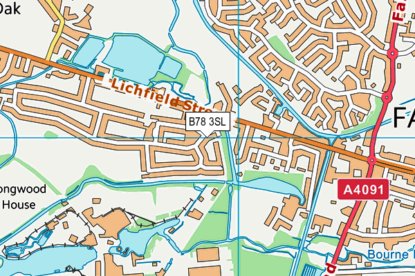 B78 3SL map - OS VectorMap District (Ordnance Survey)