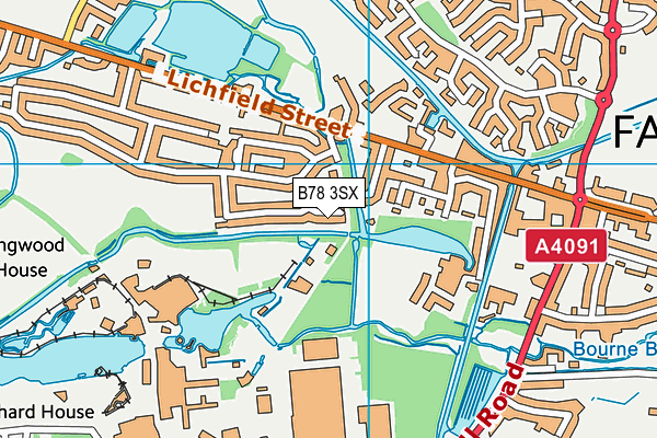 B78 3SX map - OS VectorMap District (Ordnance Survey)