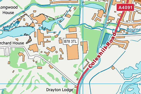 B78 3TL map - OS VectorMap District (Ordnance Survey)