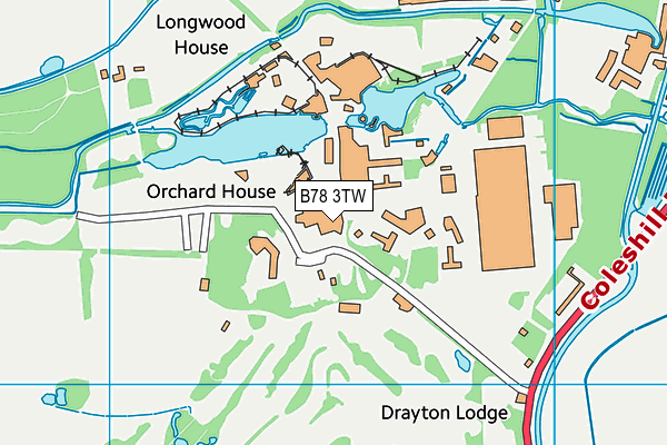 B78 3TW map - OS VectorMap District (Ordnance Survey)