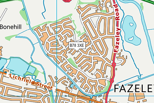 B78 3XE map - OS VectorMap District (Ordnance Survey)