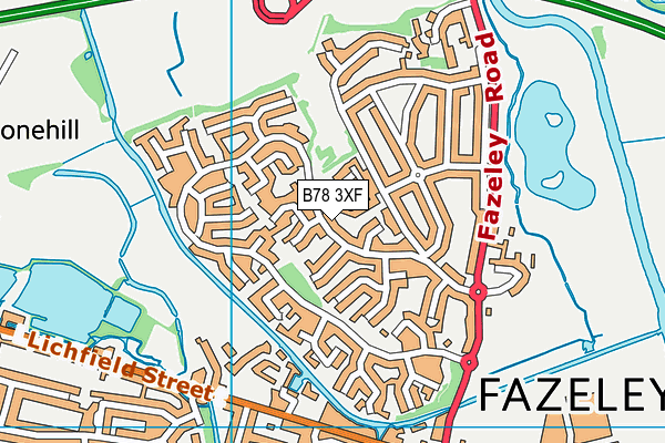 B78 3XF map - OS VectorMap District (Ordnance Survey)