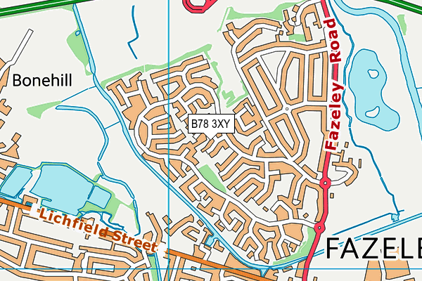 B78 3XY map - OS VectorMap District (Ordnance Survey)