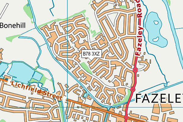 B78 3XZ map - OS VectorMap District (Ordnance Survey)