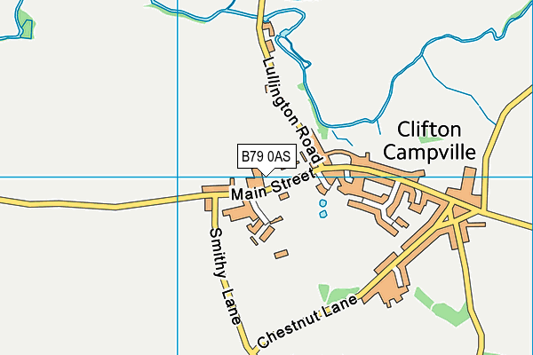 B79 0AS map - OS VectorMap District (Ordnance Survey)