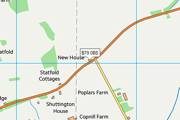 B79 0BS map - OS VectorMap District (Ordnance Survey)