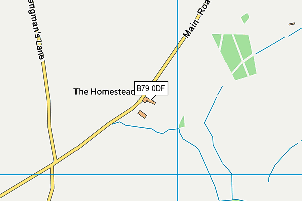 B79 0DF map - OS VectorMap District (Ordnance Survey)