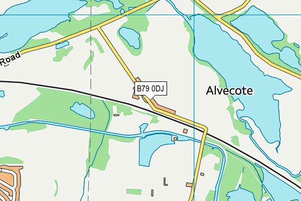 B79 0DJ map - OS VectorMap District (Ordnance Survey)