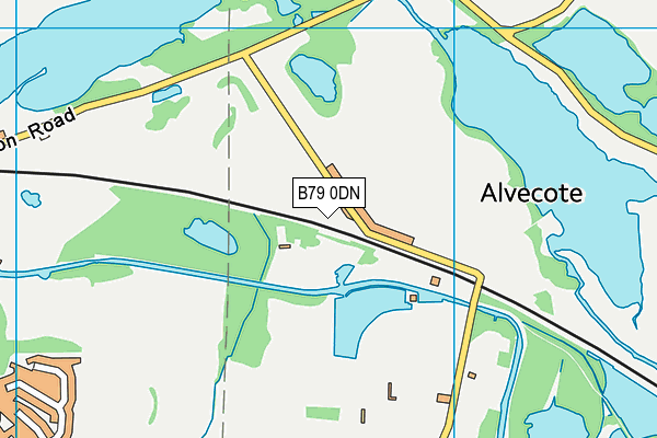 B79 0DN map - OS VectorMap District (Ordnance Survey)
