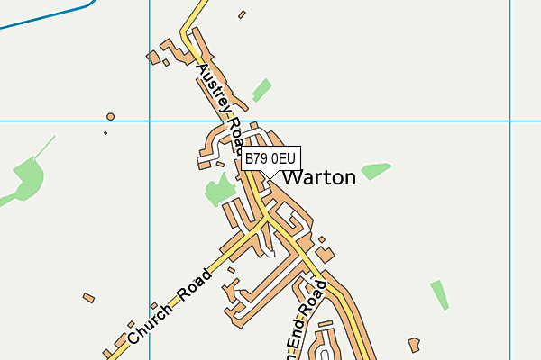 B79 0EU map - OS VectorMap District (Ordnance Survey)