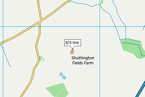 B79 0HA map - OS VectorMap District (Ordnance Survey)