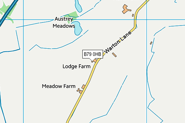 B79 0HB map - OS VectorMap District (Ordnance Survey)