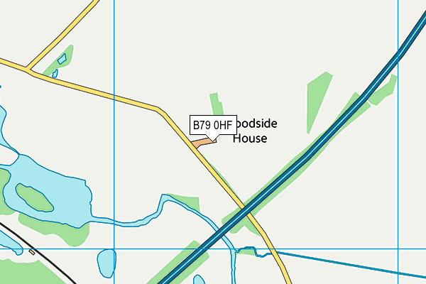 B79 0HF map - OS VectorMap District (Ordnance Survey)