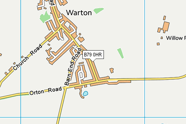 B79 0HR map - OS VectorMap District (Ordnance Survey)