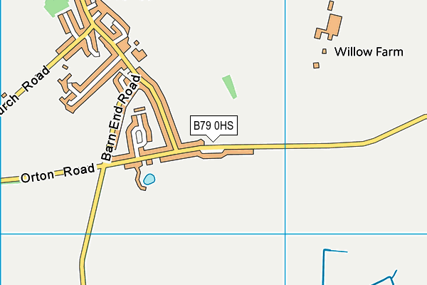 B79 0HS map - OS VectorMap District (Ordnance Survey)