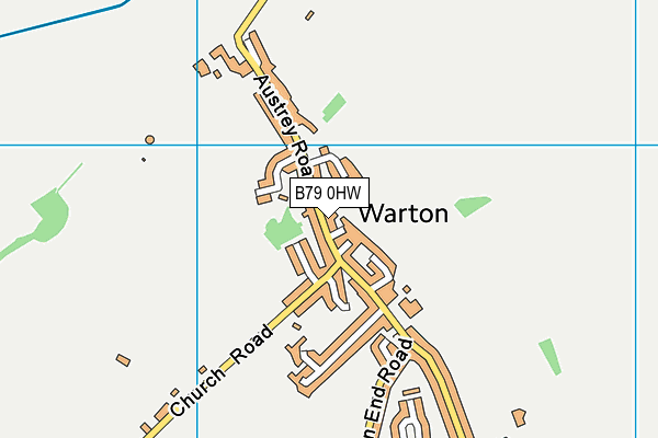 B79 0HW map - OS VectorMap District (Ordnance Survey)