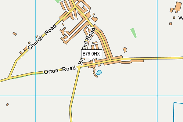 B79 0HX map - OS VectorMap District (Ordnance Survey)