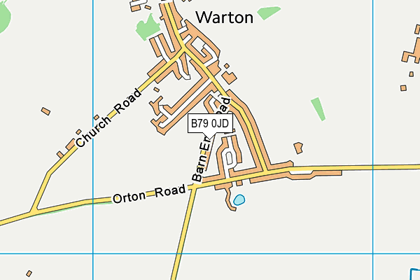 B79 0JD map - OS VectorMap District (Ordnance Survey)