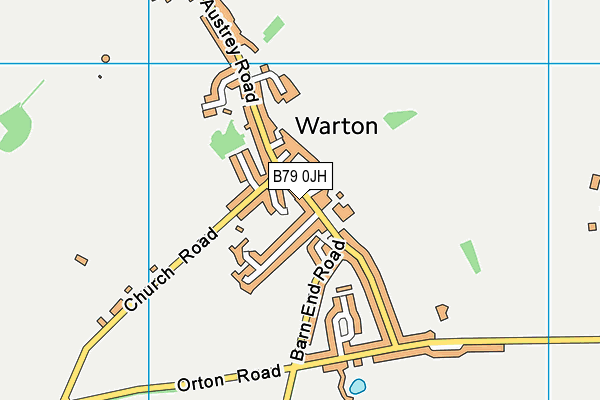 B79 0JH map - OS VectorMap District (Ordnance Survey)