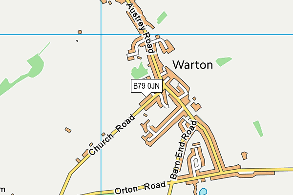 B79 0JN map - OS VectorMap District (Ordnance Survey)