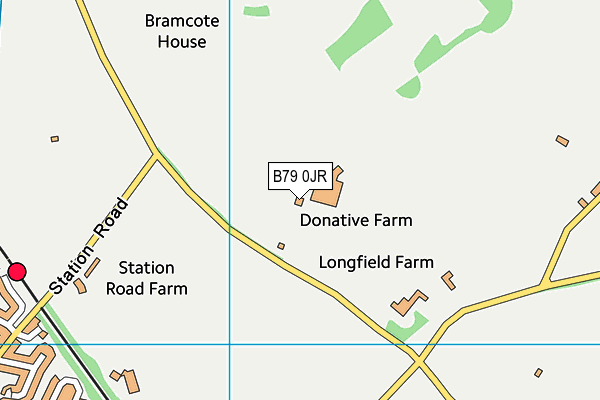 B79 0JR map - OS VectorMap District (Ordnance Survey)