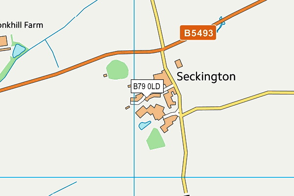 B79 0LD map - OS VectorMap District (Ordnance Survey)