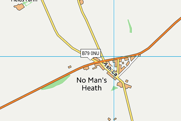 B79 0NU map - OS VectorMap District (Ordnance Survey)