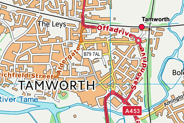 B79 7AL map - OS VectorMap District (Ordnance Survey)