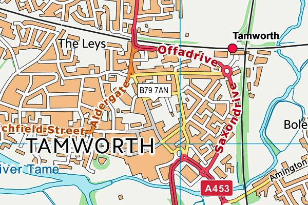 B79 7AN map - OS VectorMap District (Ordnance Survey)