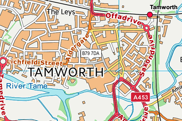 B79 7DA map - OS VectorMap District (Ordnance Survey)