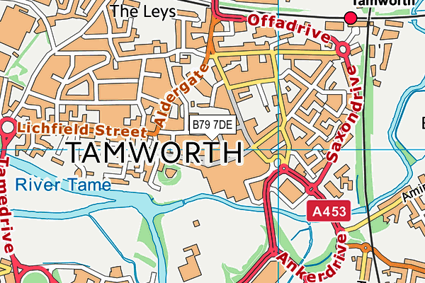 B79 7DE map - OS VectorMap District (Ordnance Survey)