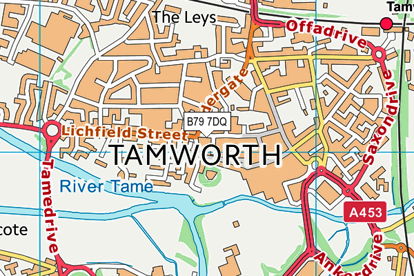 B79 7DQ map - OS VectorMap District (Ordnance Survey)