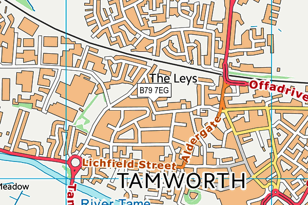 B79 7EG map - OS VectorMap District (Ordnance Survey)