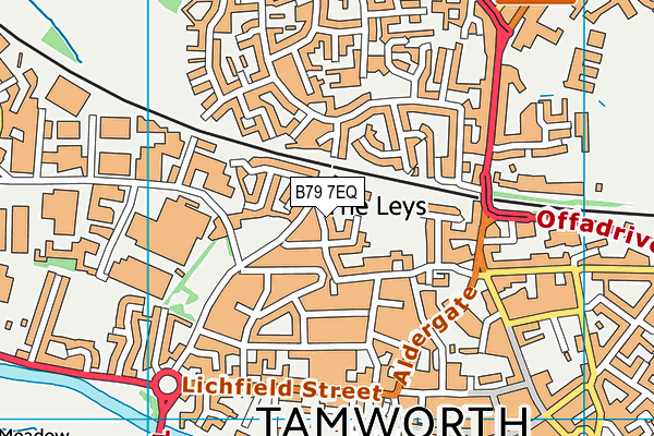 B79 7EQ map - OS VectorMap District (Ordnance Survey)