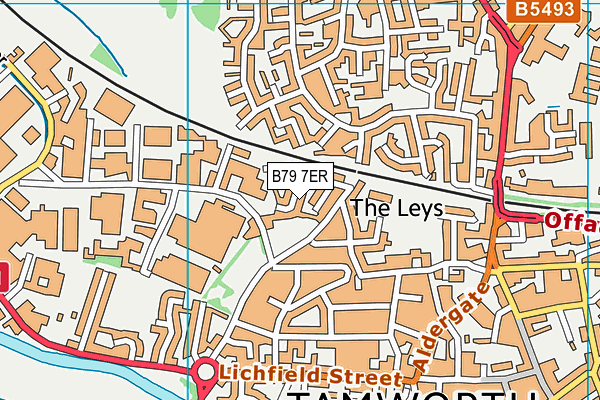 B79 7ER map - OS VectorMap District (Ordnance Survey)