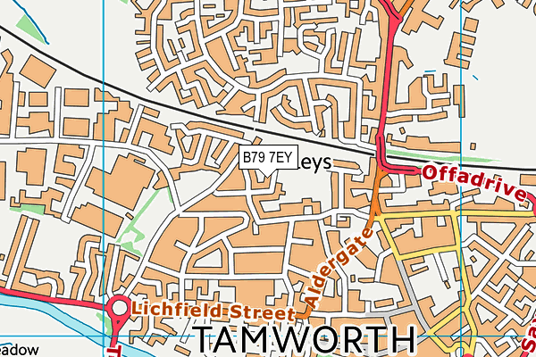 B79 7EY map - OS VectorMap District (Ordnance Survey)