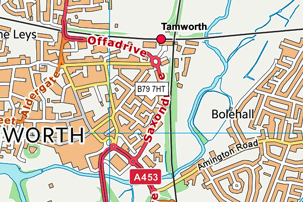 B79 7HT map - OS VectorMap District (Ordnance Survey)