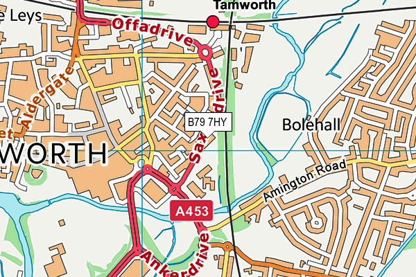 B79 7HY map - OS VectorMap District (Ordnance Survey)