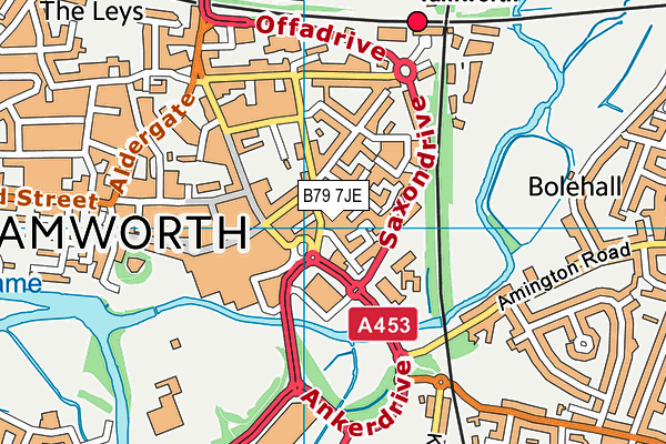 B79 7JE map - OS VectorMap District (Ordnance Survey)