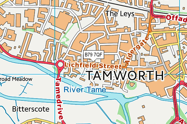 B79 7QF map - OS VectorMap District (Ordnance Survey)