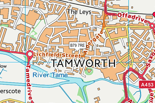 B79 7RE map - OS VectorMap District (Ordnance Survey)