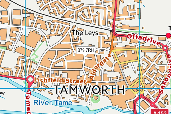 B79 7RH map - OS VectorMap District (Ordnance Survey)