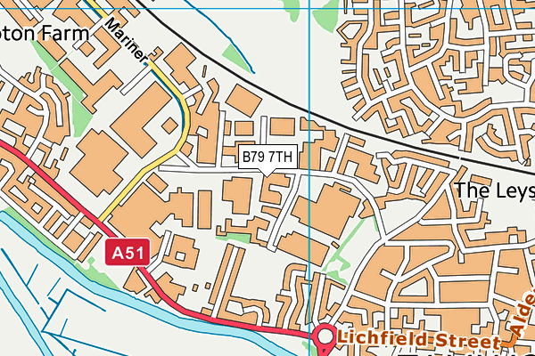 B79 7TH map - OS VectorMap District (Ordnance Survey)
