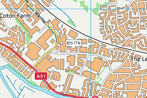 B79 7TN map - OS VectorMap District (Ordnance Survey)