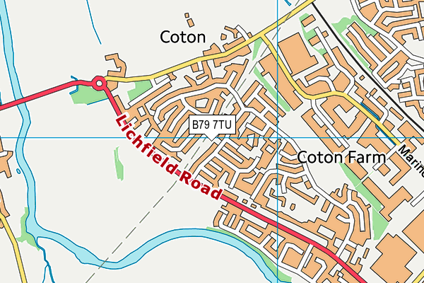 Buckingham Road map (B79 7TU) - OS VectorMap District (Ordnance Survey)