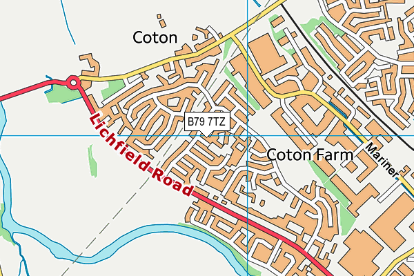 B79 7TZ map - OS VectorMap District (Ordnance Survey)