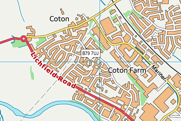 B79 7UJ map - OS VectorMap District (Ordnance Survey)