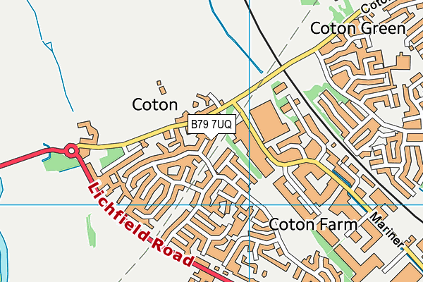 B79 7UQ map - OS VectorMap District (Ordnance Survey)