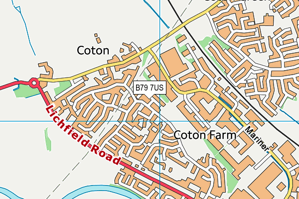 B79 7US map - OS VectorMap District (Ordnance Survey)